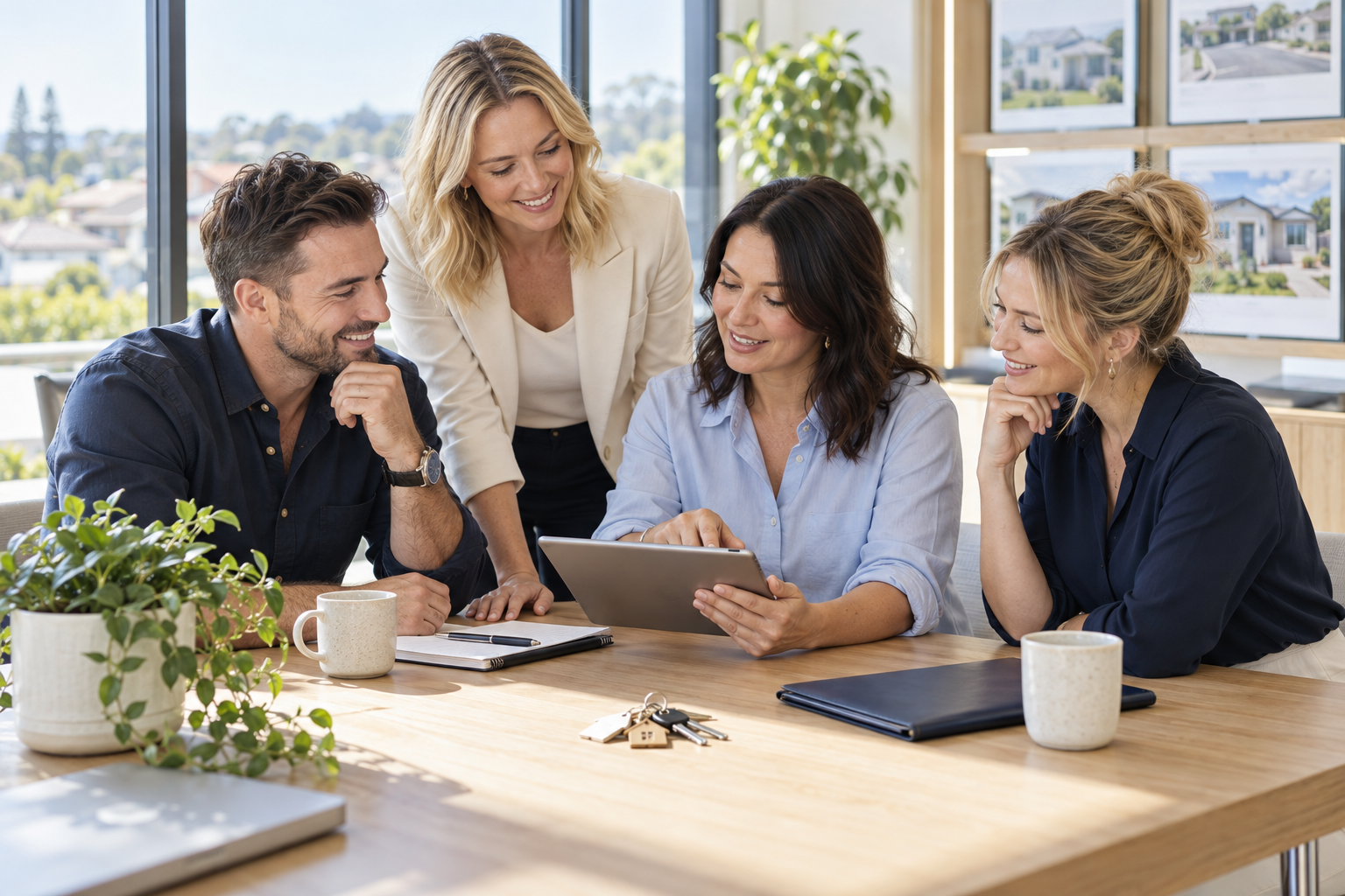 Illustrative photo of property managers collaborating in an agency.